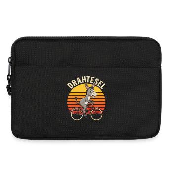 Drahtesel im Sonnenuntergang - Laptoptasche 13" - Schwarz - Vorne