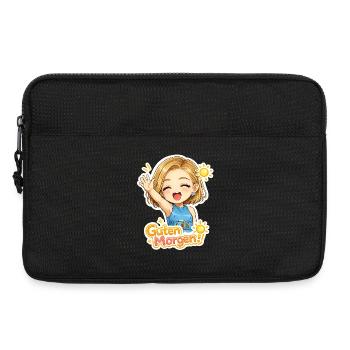 Guten Morgen Chibi Fröhlich - Laptoptasche 13" - Schwarz - Vorne