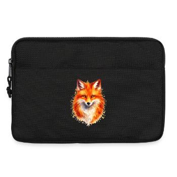 Red Fox Portrait – Realistic Fox Head - Laptop bag 13" - black - Front