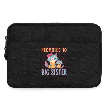 Gender reveal Promoted To Big Sister Baby Shower - Laptop bag 13" - black - Front