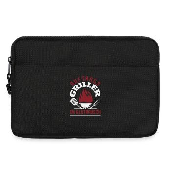 Auftragsgriller Im Glutrausch Grillmeister BBQ - Laptoptasche 13" - Schwarz - Vorne