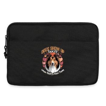 Chien Shetland Sheltie Race - Sacoche pour ordinateur portable 13 pouces - noir - Devant