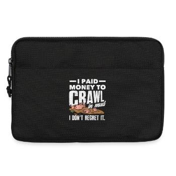 Mädchen Auf Matschigem Hindernislauf - Laptoptasche 13" - Schwarz - Vorne