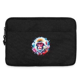 Cadeau de macaque japonais - Sacoche pour ordinateur portable 13 pouces - noir - Devant