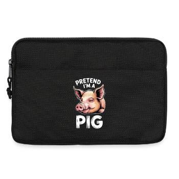 Pig Sayings Pig Funny Pigs Gift - Laptop bag 13" - black - Front