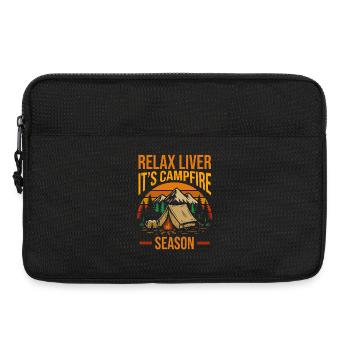 Camping Bonfire Camp Life Forest Camper - Laptoptasche 13" - Schwarz - Vorne
