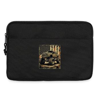Monster Truck in US Camo Style - Laptop bag 13" - black - Front
