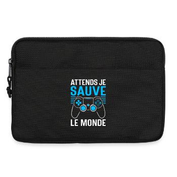 Gamer Jeux Vidéo Cadeau humour personnalisé - Sacoche pour ordinateur portable 13 pouces - noir - Devant