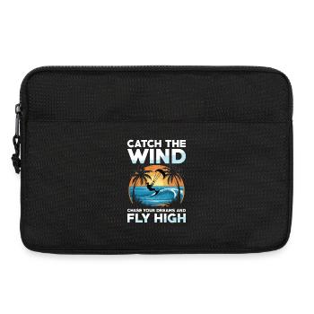 Fange Den Wind Verfolge Deine Träume Flug Ins Hoch - Laptoptasche 13" - Schwarz - Vorne