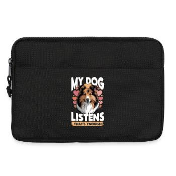 Chien Shetland Sheltie Race - Sacoche pour ordinateur portable 13 pouces - noir - Devant