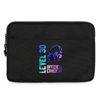 30. Geburtstag 30 Jahre Mann Frau Level 30 - Laptoptasche 13" - Schwarz - Vorne