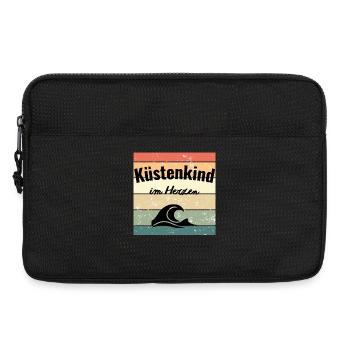 Meer im Herzen Vintage - Laptoptasche 13" - Schwarz - Vorne