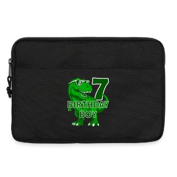 DINO 7 JAHRE DINOSAURIER 7. GEBURTSTAG - Laptoptasche 13" - Schwarz - Vorne