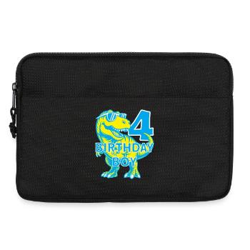 DINO 4 ANS DINOSAURE 4E ANNIVERSAIRE - Sacoche pour ordinateur portable 13 pouces - noir - Devant