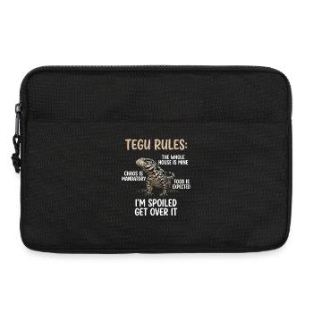 Tegu règne le reptile choyé - Sacoche pour ordinateur portable 13 pouces - noir - Devant