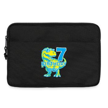 DINO 7 JAHRE DINOSAURIER 7. GEBURTSTAG - Laptoptasche 13" - Schwarz - Vorne