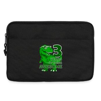 DINO 3 YEARS DINOSAUR 3RD BIRTHDAY - Laptop bag 13" - black - Front