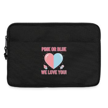 Révélation du sexe rose ou bleu Baby Shower We Love You - Sacoche pour ordinateur portable 13 pouces - noir - Devant