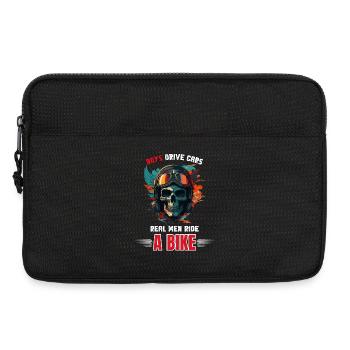 Real Men Ride A Bike Biker - Laptop bag 13" - black - Front