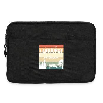 Landjunge im Herzen – Mein Zuhause - Laptoptasche 13" - Schwarz - Vorne