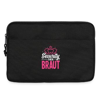 Security Der Braut Jga Krone Brautparty Outfit - Laptoptasche 13" - Schwarz - Vorne