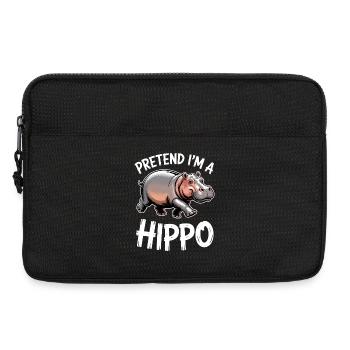 Nilpferd Sprüche Flusspferd Witz Nilpferd Geschenk - Laptoptasche 13" - Schwarz - Vorne