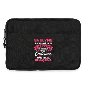 Evelyne: Le meilleur des cadeaux déjà - Sacoche pour ordinateur portable 13 pouces - noir - Devant