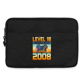 18. Geburtstag Junge Mädchen 2008 Gaming Level 18 - Laptoptasche 13" - Schwarz - Vorne