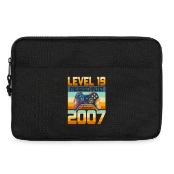 19. Geburtstag Junge Mädchen 2007 Gaming Level 19 - Laptoptasche 13" - Schwarz - Vorne