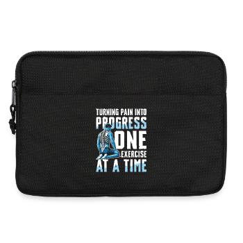 Turning Pain Into Progress One Exercise At A Time - Laptop bag 13" - black - Front
