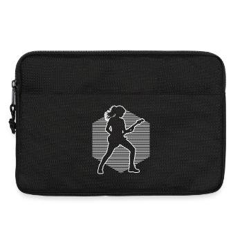 Geschenkidee für die Gitarrenspielerin mit Gitarre - Laptoptasche 13" - Schwarz - Vorne