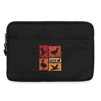 Graphique vintage de ferme Canards - Sacoche pour ordinateur portable 13 pouces - noir - Devant