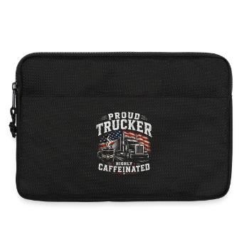 Lastkraftwagen Transport Kaffee Fahrer - Laptoptasche 13" - Schwarz - Vorne