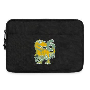DINO 6 YEARS DINOSAUR 6TH BIRTHDAY - Laptop bag 13" - black - Front