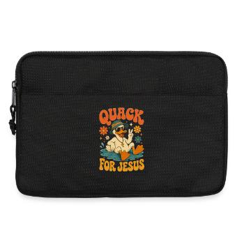 Quack for Jesus colorful sea duck - Laptop bag 13" - black - Front