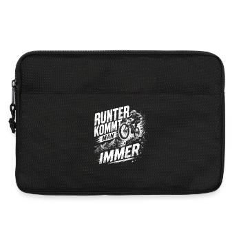 Mountainbike Runter kommt man immer - Laptoptasche 13" - Schwarz - Vorne