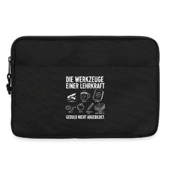 Werkzeuge einer Lehrkraft Geduld Shirt - Laptoptasche 13" - Schwarz - Vorne
