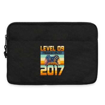 9. Geburtstag Junge Mädchen 2017 Gaming Gamer - Laptoptasche 13" - Schwarz - Vorne