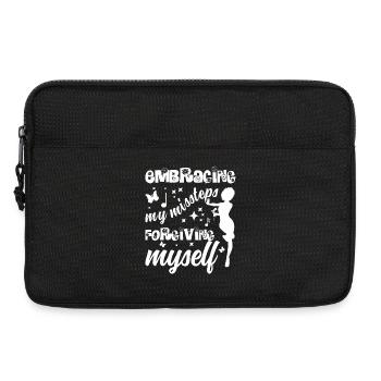 Meine Fehltritte annehmen – Selbstliebe vergeben - Laptoptasche 13" - Schwarz - Vorne