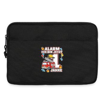 Alarm Ich Bin Jetzt 1 Feuerwehr Geburtstag - Laptoptasche 13" - Schwarz - Vorne