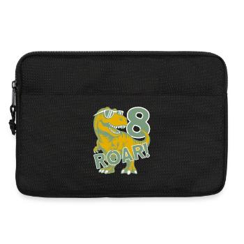 DINO 8 JAHRE DINOSAURIER 8. GEBURTSTAG - Laptoptasche 13" - Schwarz - Vorne