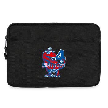 4 ANS D’ANNIVERSAIRE GARÇON FOOTBALL 4E ANNIVERSAIRE - Sacoche pour ordinateur portable 13 pouces - noir - Devant