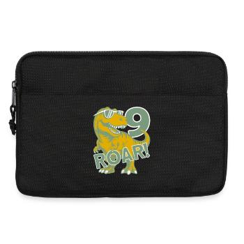 DINO 9 YEARS DINOSAUR 9TH BIRTHDAY - Laptop bag 13" - black - Front