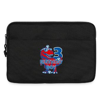 3 ANS D’ANNIVERSAIRE GARÇON FOOTBALL 3E ANNIVERSAIRE - Sacoche pour ordinateur portable 13 pouces - noir - Devant