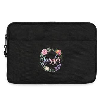 Jennifer Blütenkranz - Laptoptasche 13" - Schwarz - Vorne