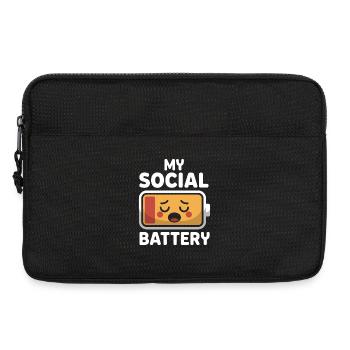 Batterie sociale Introverti Batterie morte - Sacoche pour ordinateur portable 13 pouces - noir - Devant