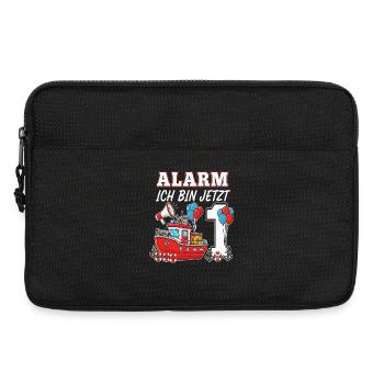 Alarm Ich Bin Jetzt 1 Feuerwehr Geburtstag - Laptoptasche 13" - Schwarz - Vorne