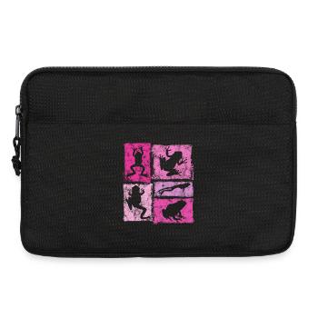 Retro Frosch Grafik Für Frauen Und Mädchen - Laptoptasche 13" - Schwarz - Vorne