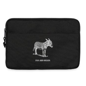 Stur. Aber herzlich. - Laptoptasche 13" - Schwarz - Vorne