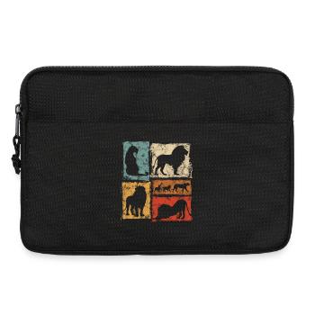 Lion Perspectives Retro Style Graphic - Laptop bag 13" - black - Front
